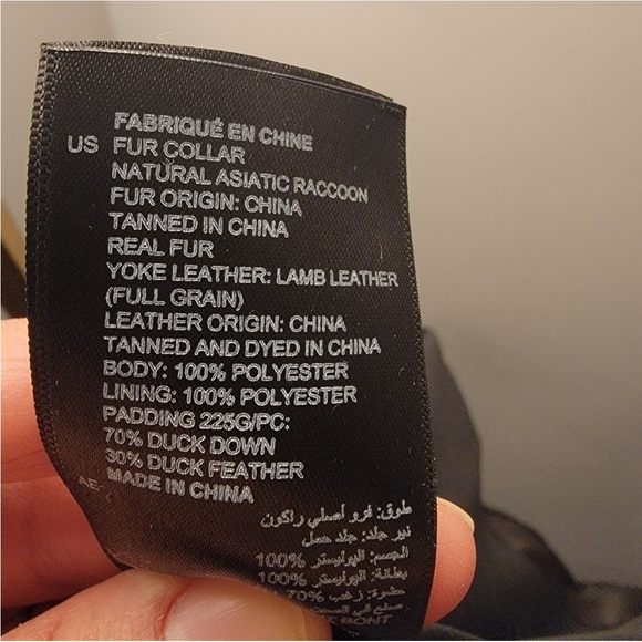 Sandro Paris fur and down puffer. size 2 (Medium) black Marcie - Picture 7 of 7